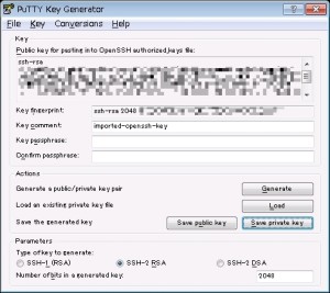 PuTTY Key Generator