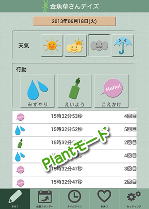 Plantモード。